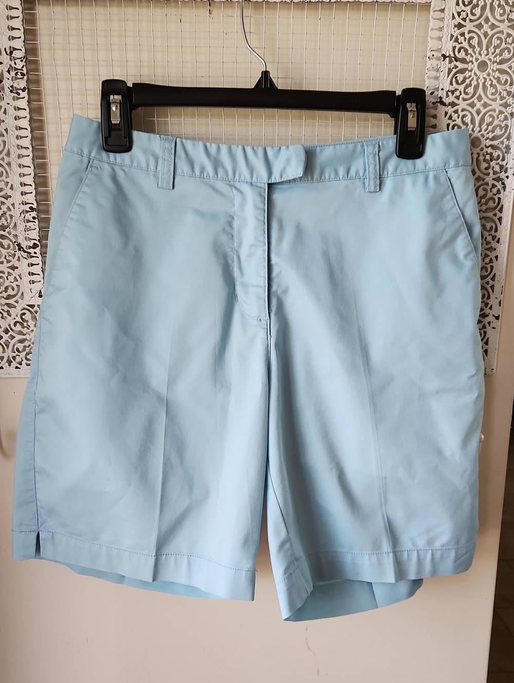 Adidas Womens sz 30 Shorts Bermuda Khakis Chinos Light Blue